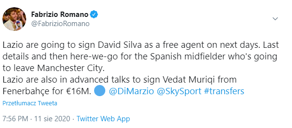 David Silva przejdzie do Lazio!